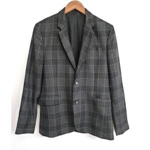 VINCE Plaid Italian Wool Felt Blazer Sport Coat Two Button Saks 36 $645